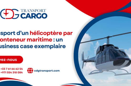 Transport d'hélicoptère par conteneur maritime